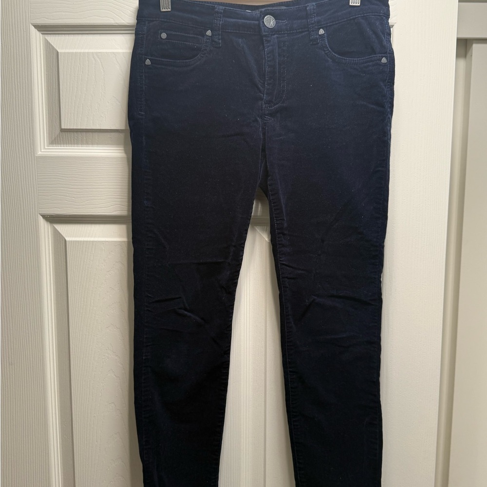 Kut from the Kloth Diana Corduroy Skinny Jeans Navy